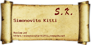 Simonovits Kitti névjegykártya